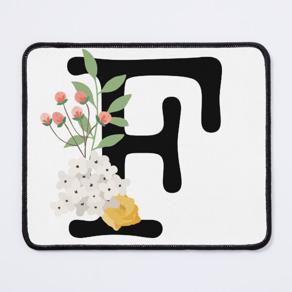 Item preview, F Alphabet Monogram Typewriter Font Floral Botanical Colorful designed and sold by AlphaWords.