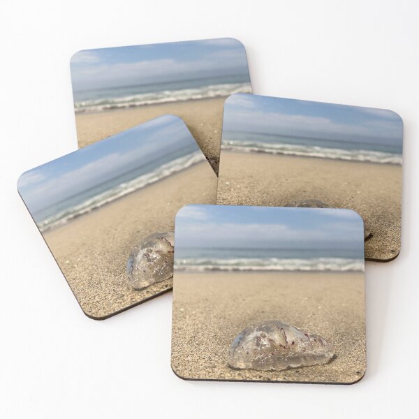 Item preview, Transparent Jellyfish on the Beach Shore designed and sold by byraquelesma.
