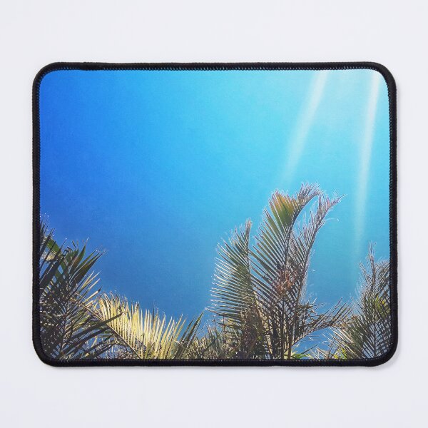 Item preview, Tropical Style Décor Palm Fronds and Blue Sky with Sun Streaks Tropicalcore designed and sold by Beachy.