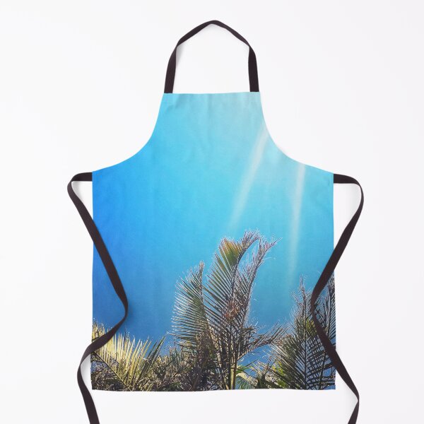 Item preview, Tropical Style Décor Palm Fronds and Blue Sky with Sun Streaks Tropicalcore designed and sold by Beachy.