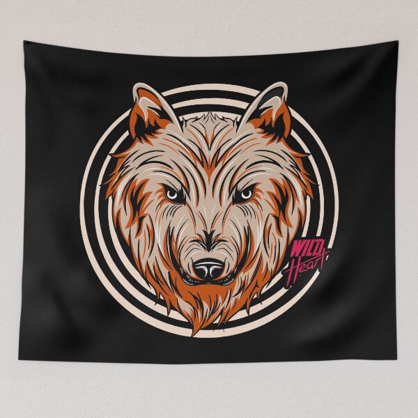 Item preview, Fierce angry wolf head illustration designed and sold by Verro Riezie.