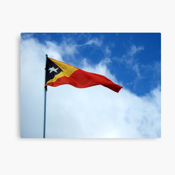 Timor-Leste flag by Richard Jones Canvas Print