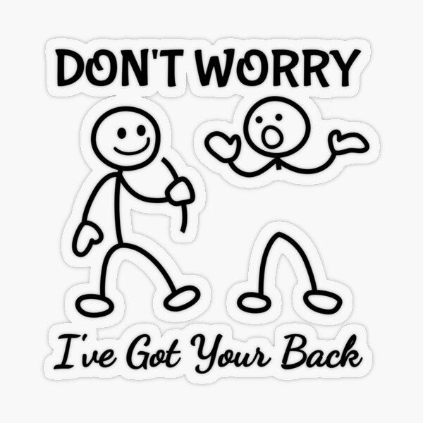 I've got your back! - Funny stick figure meme' Baby Bib