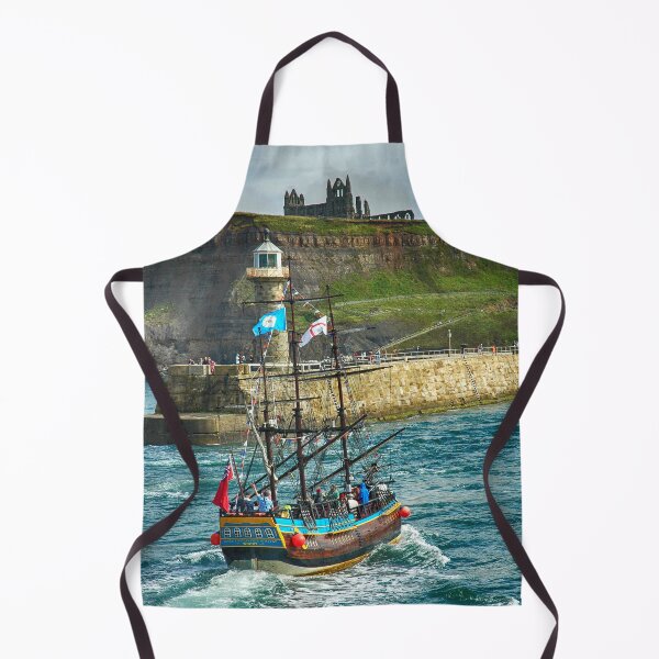 Item preview, Whitby Harbour, Yorkshire. The Bark Endeavour, Nautical British coast art designed and sold by BarbaraGlebska.