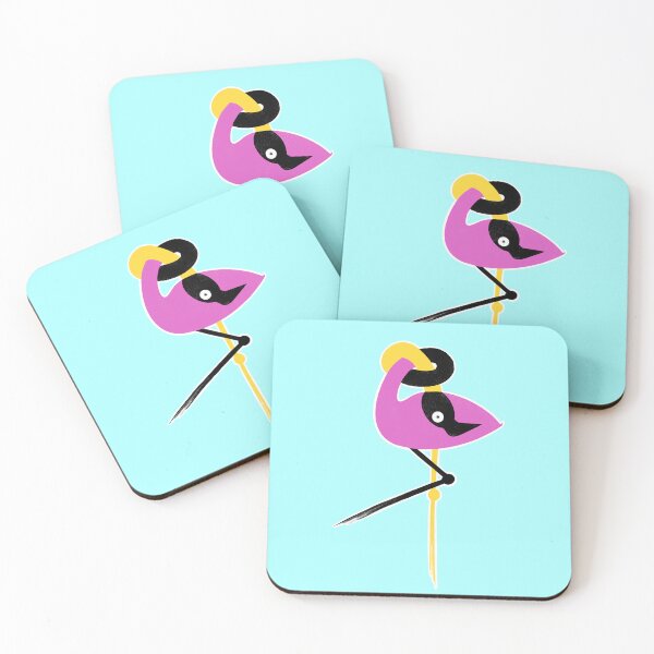 Item preview, Pink Black Yellow Flamingo in a Knot designed and sold by marie-inks.