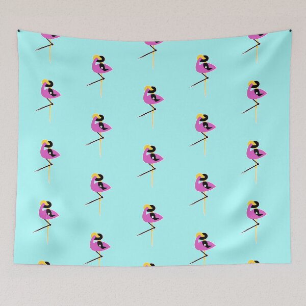 Item preview, Pink Black Yellow Flamingo in a Knot designed and sold by marie-inks.