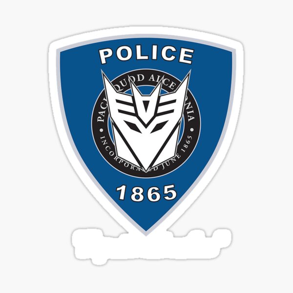 "Transformers Decepticon Barricade Police Decal To Punish & Enslave