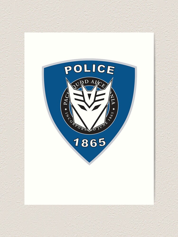 "Transformers Decepticon Barricade Police Decal To Punish & Enslave