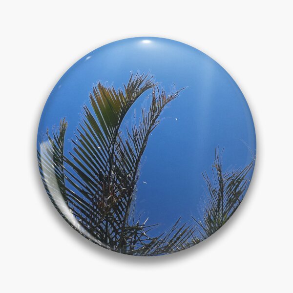 Item preview, Tropical Style Décor Palm Fronds and Blue Sky with Two Sun Streaks Tropicalcore designed and sold by Beachy.