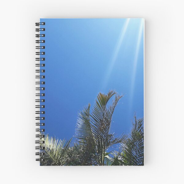 Item preview, Tropical Style Décor Palm Fronds and Blue Sky with Two Sun Streaks Tropicalcore designed and sold by Beachy.