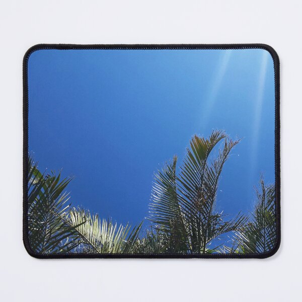 Item preview, Tropical Style Décor Palm Fronds and Blue Sky with Two Sun Streaks Tropicalcore designed and sold by Beachy.