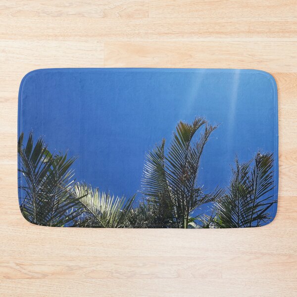 Item preview, Tropical Style Décor Palm Fronds and Blue Sky with Two Sun Streaks Tropicalcore designed and sold by Beachy.