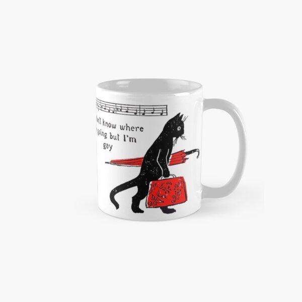Item preview, "I don't know where I'm going but I'm gay" cat meme designed and sold by LawTurley.