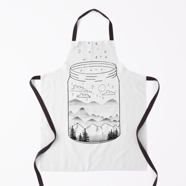 Item preview, Mountain and Sky View in a Line Art Jar Illustration designed and sold by yunuzdemirtas.