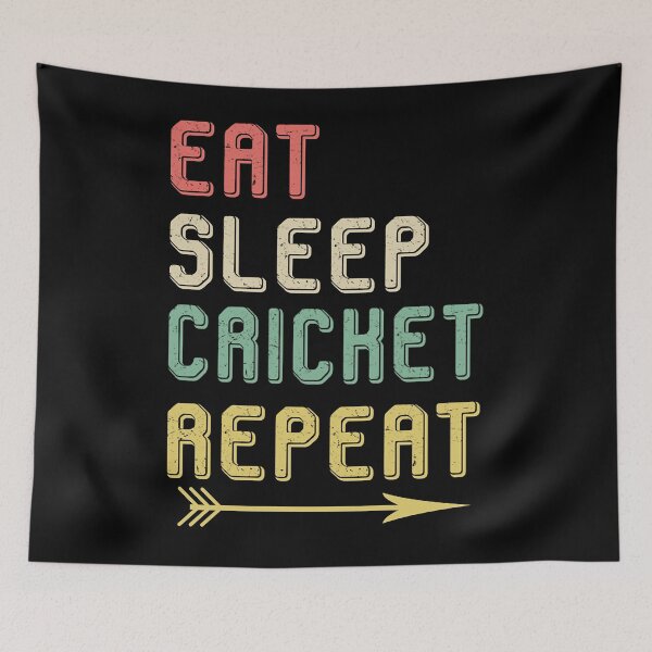 Item preview, Eat Sleep Cricket Repeat Vintage Color Essential T-Shirt designed and sold by EffieDietrich.