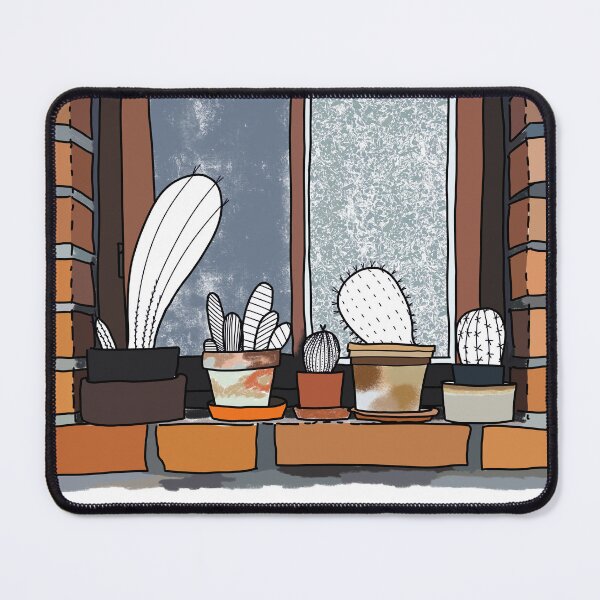 Item preview, #CactiLove Cactuses Cacti Brick Wall Shelves Window designed and sold by marie-inks.