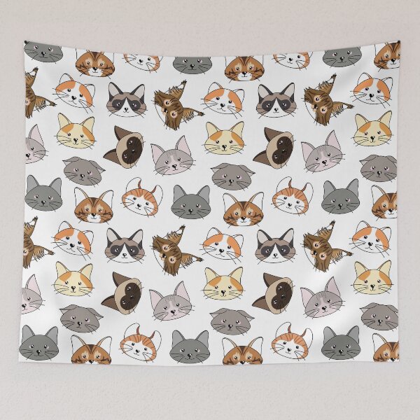 Item preview, Kitties pattern designed and sold by rainbowcho.