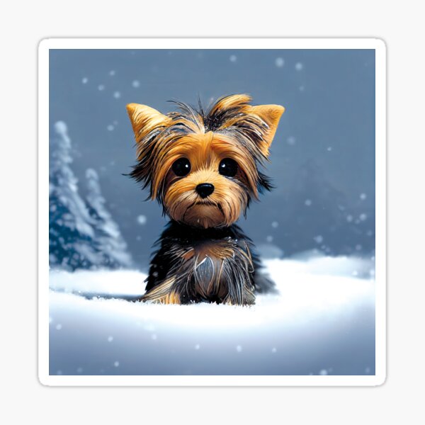 Cute Winter Dog In Snow Diamond Painting 