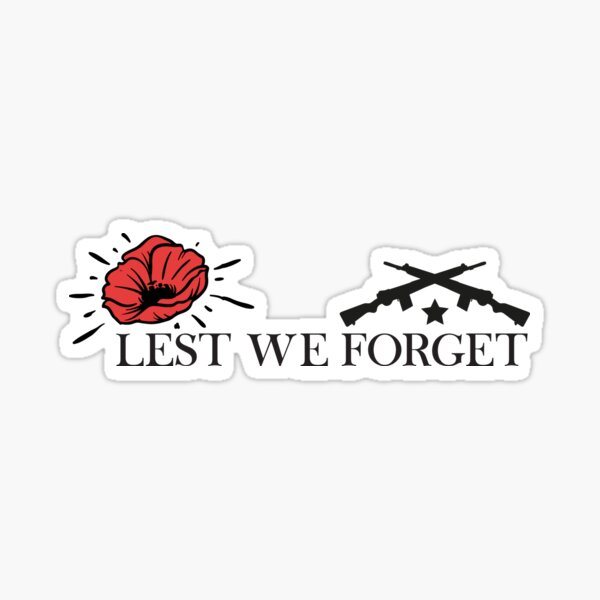 Lest we deals forget car stickers