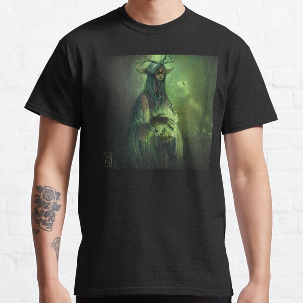 FOREST DRUID magic creature ancient fairy fantasy spirit animal guide Classic T-Shirt