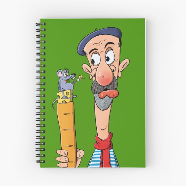 Item preview, Frenchman with mouse, baguette and cheese - caricature designed and sold by cartoonalarm.