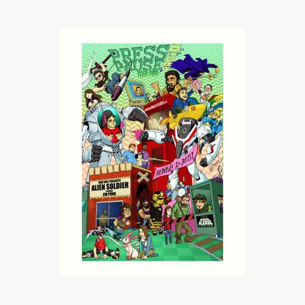 Press Pause Radio 5th Year Anniversary Poster Art Print