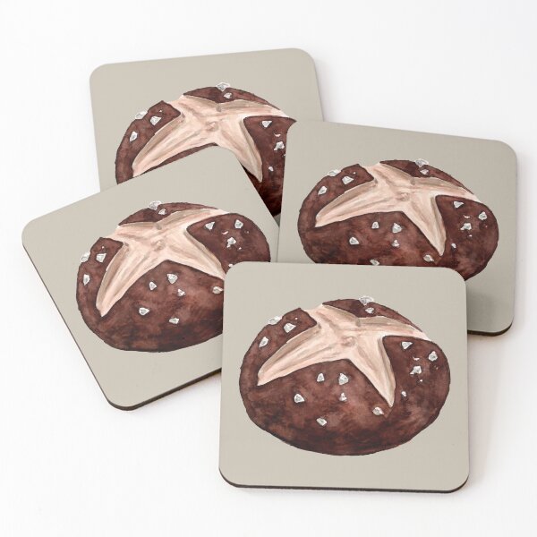 Item preview, Pretzel Bun - Watercolour Illustration designed and sold by Pattokarts.