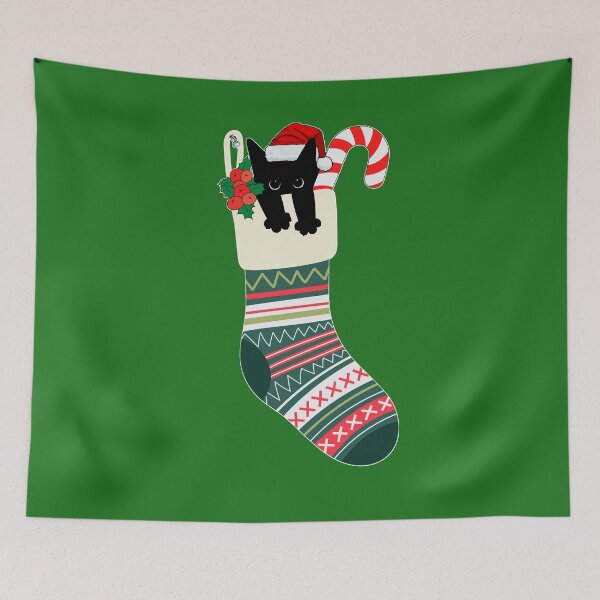 Item preview, Santa Kitty Christmas Stocking designed and sold by podguy.