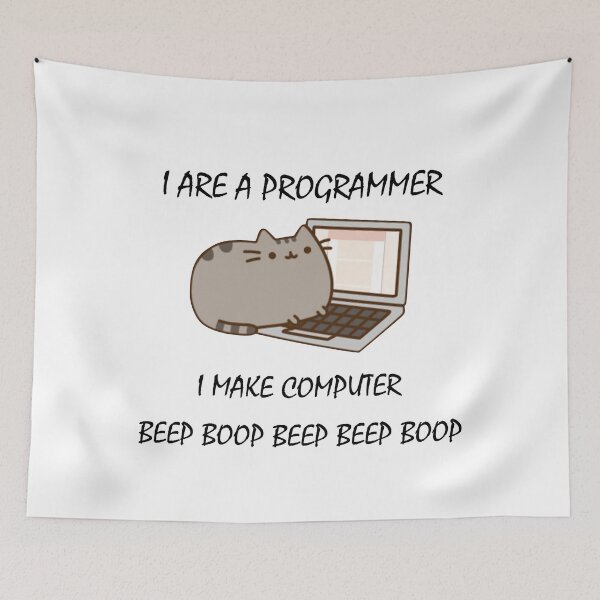 Item preview, I Are Programmer I Make Computer Beep Boop Beep Beep Boop (Black Text) designed and sold by isrowatia.