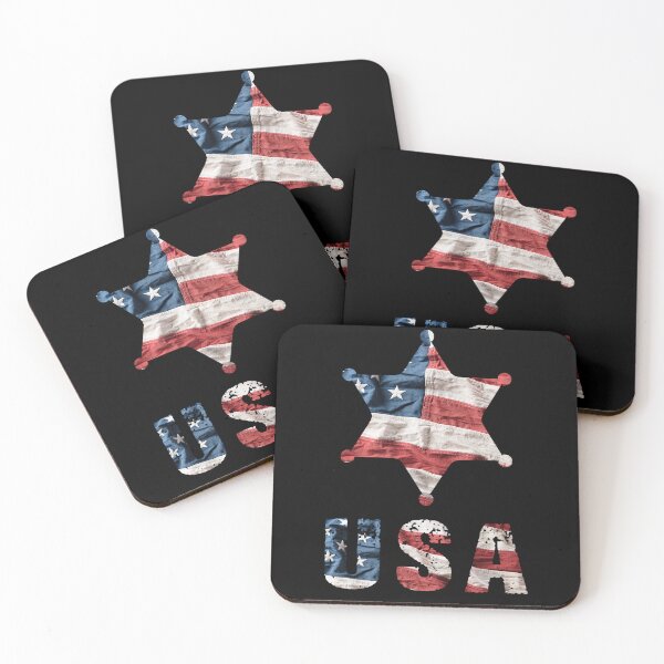 Item preview, USA sheriff badge with usa flag  designed and sold by Monikatees.
