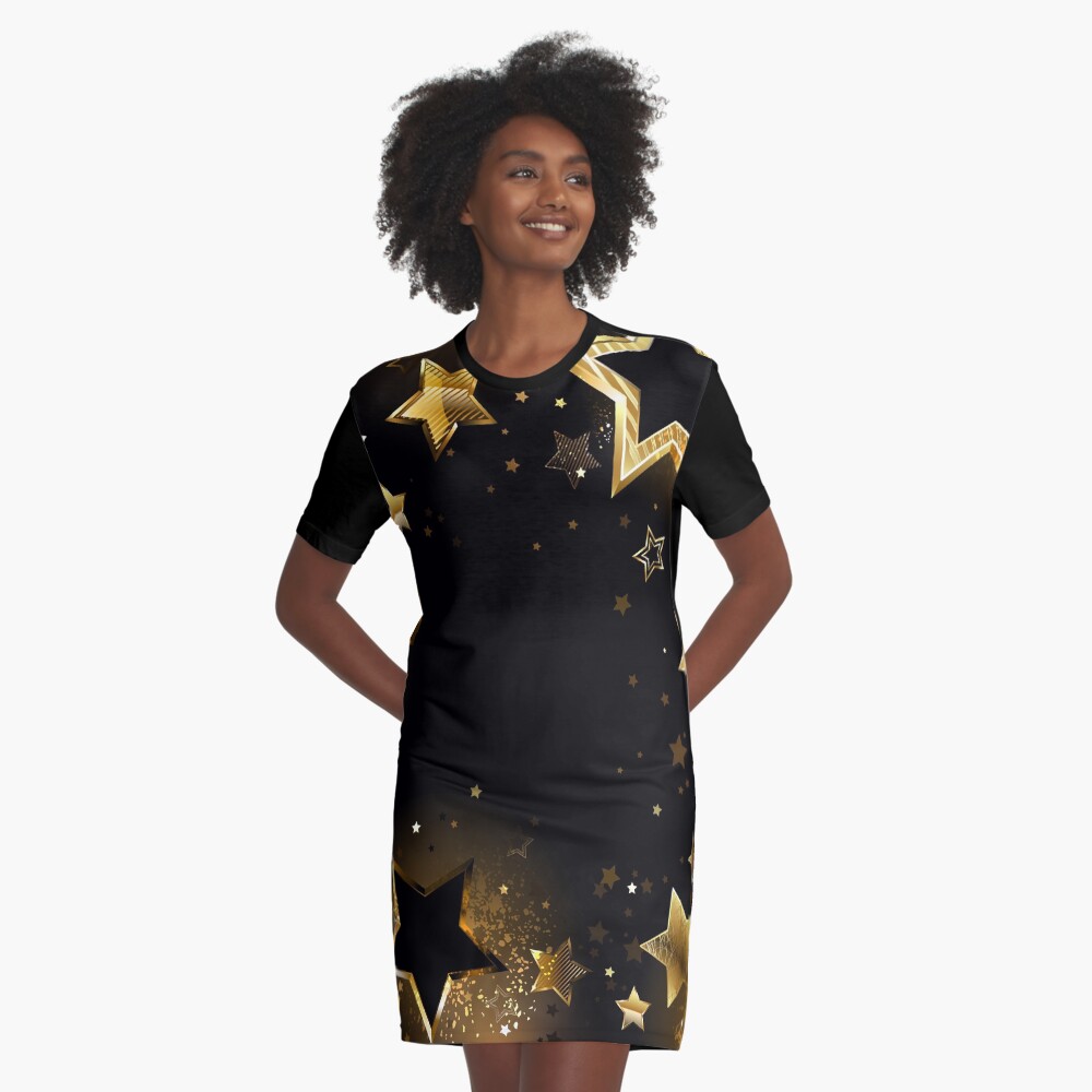 Black dress 2025 gold stars