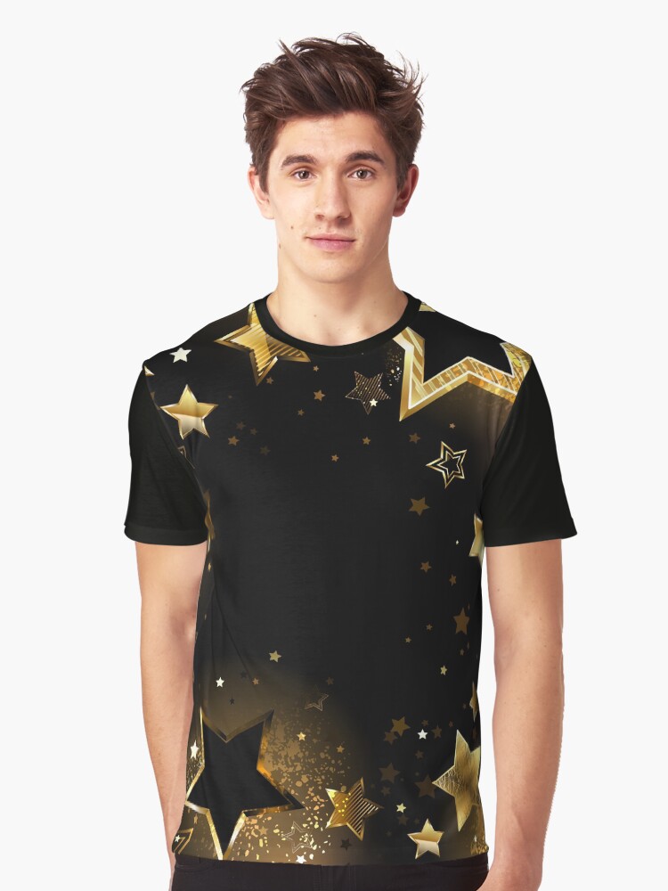 Black background with gold stars\