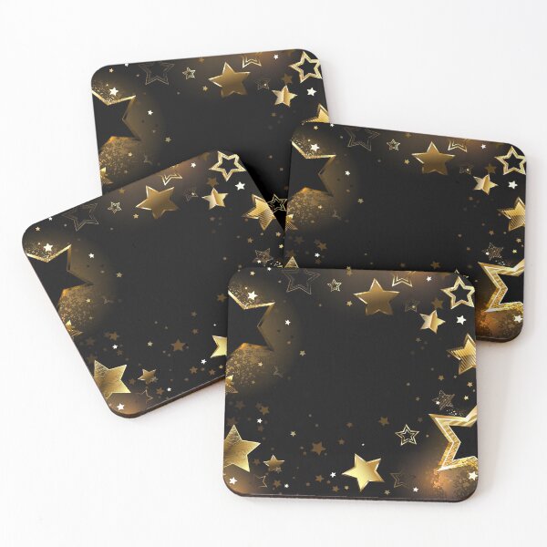 Item preview, Black background with gold stars designed and sold by Blackmoon9.
