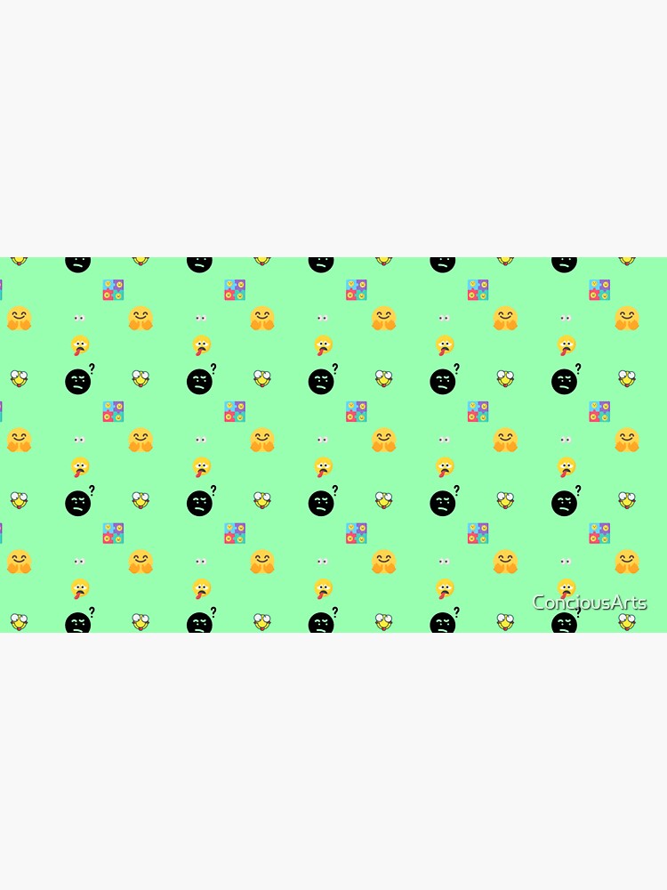 "Emoji with green background " Sticker for Sale by ConciousArts Redbubble