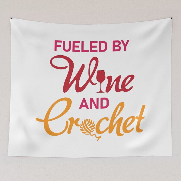 Item preview, Fueled by Wine and Crochet designed and sold by chillaxcats.