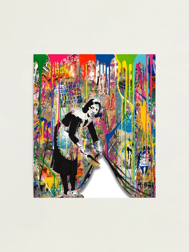 Colorful Spray Paint Stencil Pop Art - Sweep it Under the Carpet