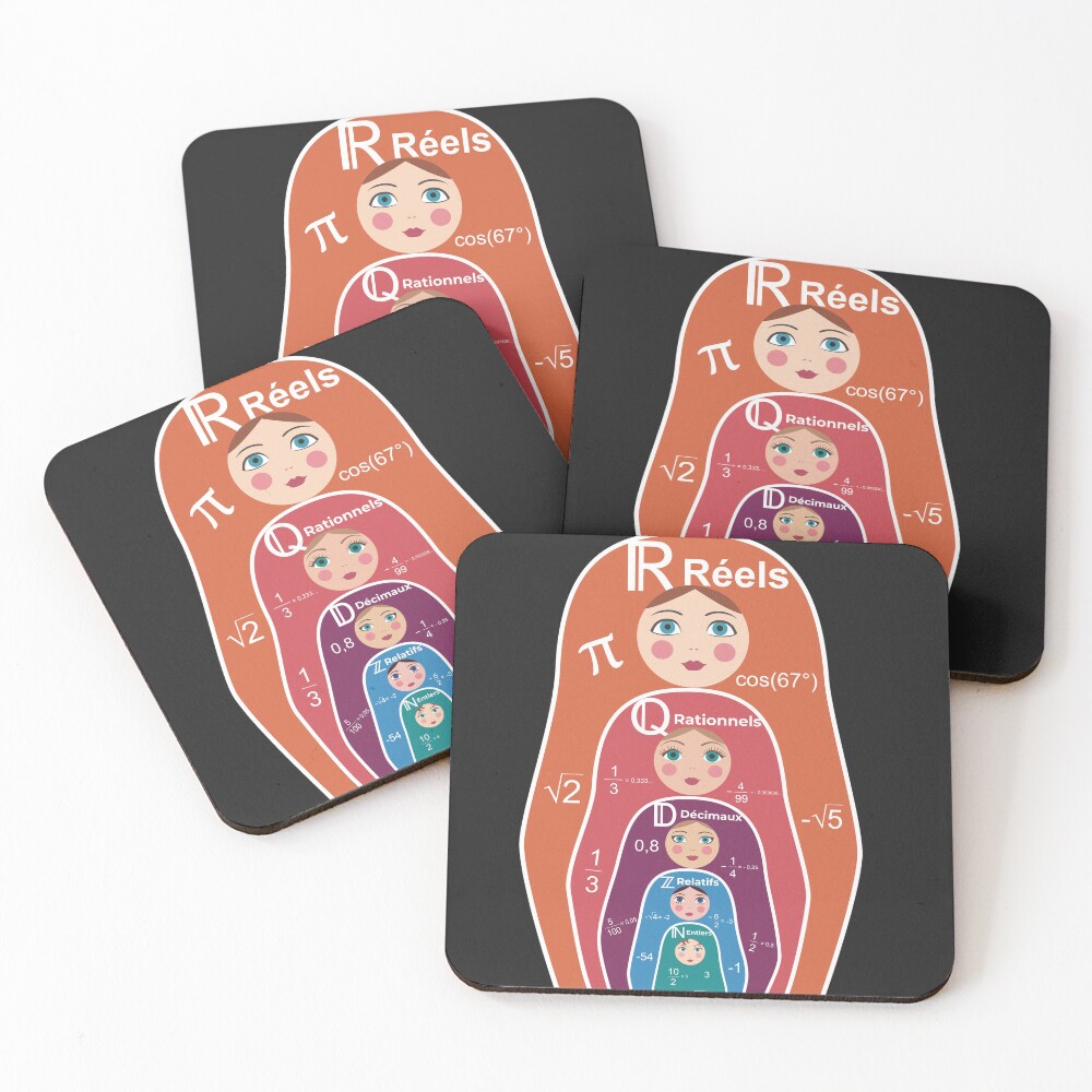 Item preview, Coasters (Set of 4) designed and sold by GodsofMath.
