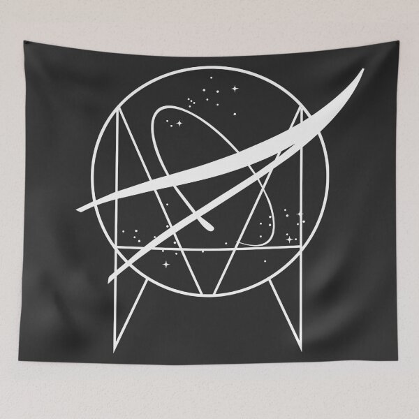 Item preview, Logotipo de la NASA en blanco y negro designed and sold by yeet-arizona.