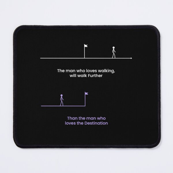 Item preview, man who loves walking walks further than who loves the destination designed and sold by VisuallyNeeded.