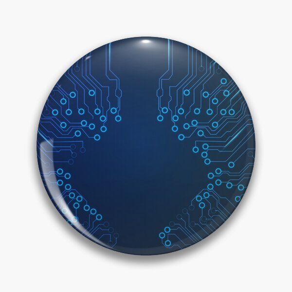 Item preview, Blue Printed Circuit Board PCB trace lines technology art designed and sold by EngineersArt.