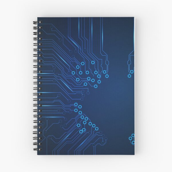 Item preview, Blue Printed Circuit Board PCB trace lines technology art designed and sold by EngineersArt.