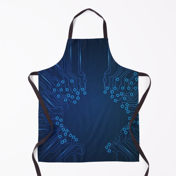 Item preview, Blue Printed Circuit Board PCB trace lines technology art designed and sold by EngineersArt.