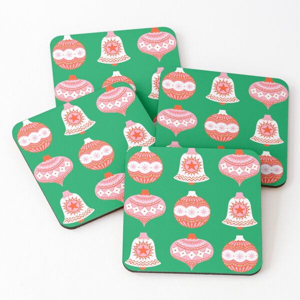 Item preview, Christmas decoration pattern on green background designed and sold by Irenajh87.
