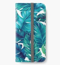 Flippiges Bananenblattmuster. iPhone Flip-Case/Hülle/Klebefolie