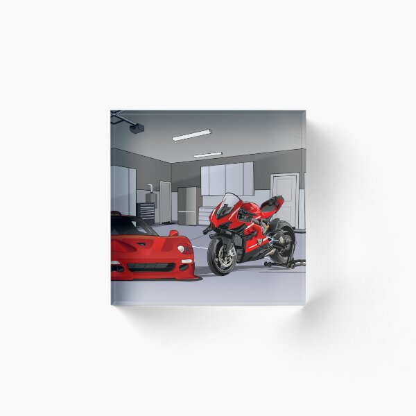 Item preview, Ferrari x Ducati in garage designed and sold by MotorcycleLove.