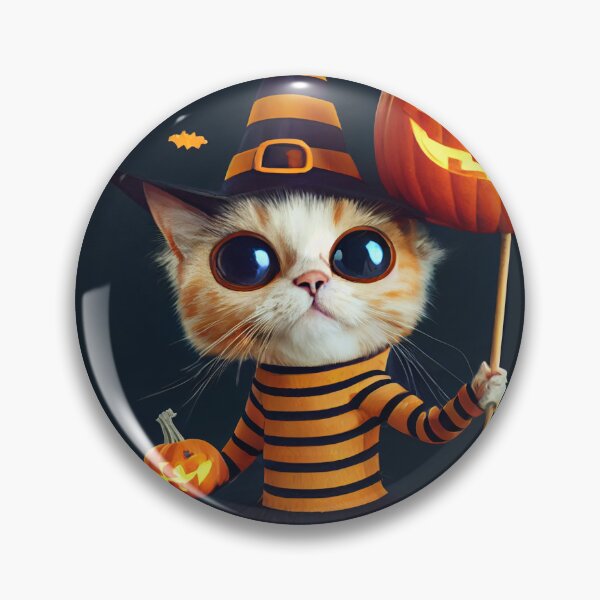 Item preview, Gato lindo con temas de Halloween designed and sold by MultiversOfArt.
