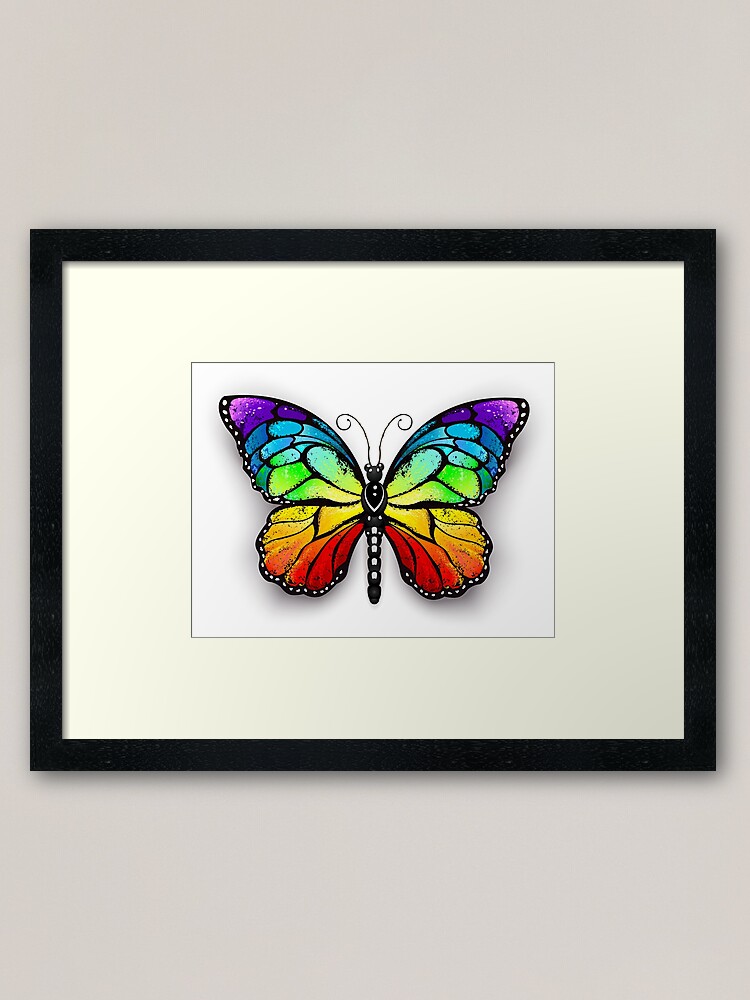 Rainbow monarch butterfly ( Butterflies ) Rainbow butterfly Art Print for  Sale by Blackmoon9