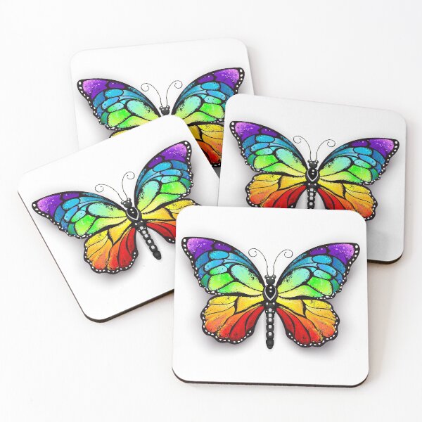 Item preview, Rainbow monarch butterfly ( Butterflies ) Rainbow butterfly designed and sold by Blackmoon9.