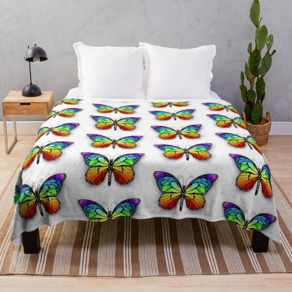 Item preview, Rainbow monarch butterfly ( Butterflies ) Rainbow butterfly designed and sold by Blackmoon9.