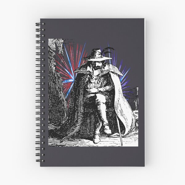 Item preview, Guy Fawkes Vintage Illustration With Colored Fireworks designed and sold by taiche.